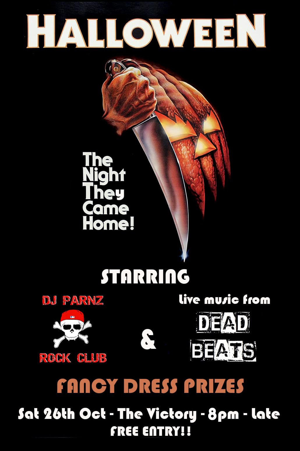 Halloween Party Rock Club & Live Band (Punk\/Rock) from DeadBeats!!