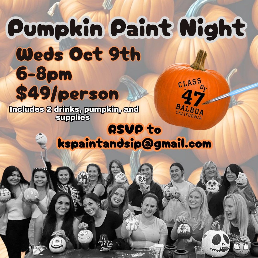 PUMPKIN PAINT NIGHT at Class of 47 in Newport Beach 