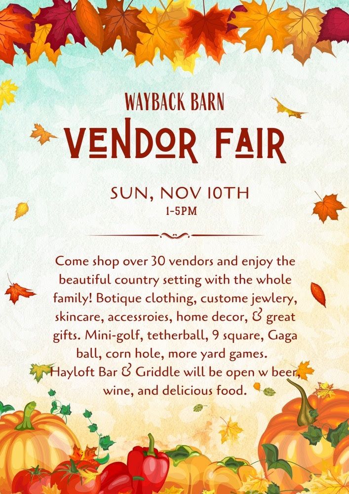 Vendor Fair @ Wayback Barn