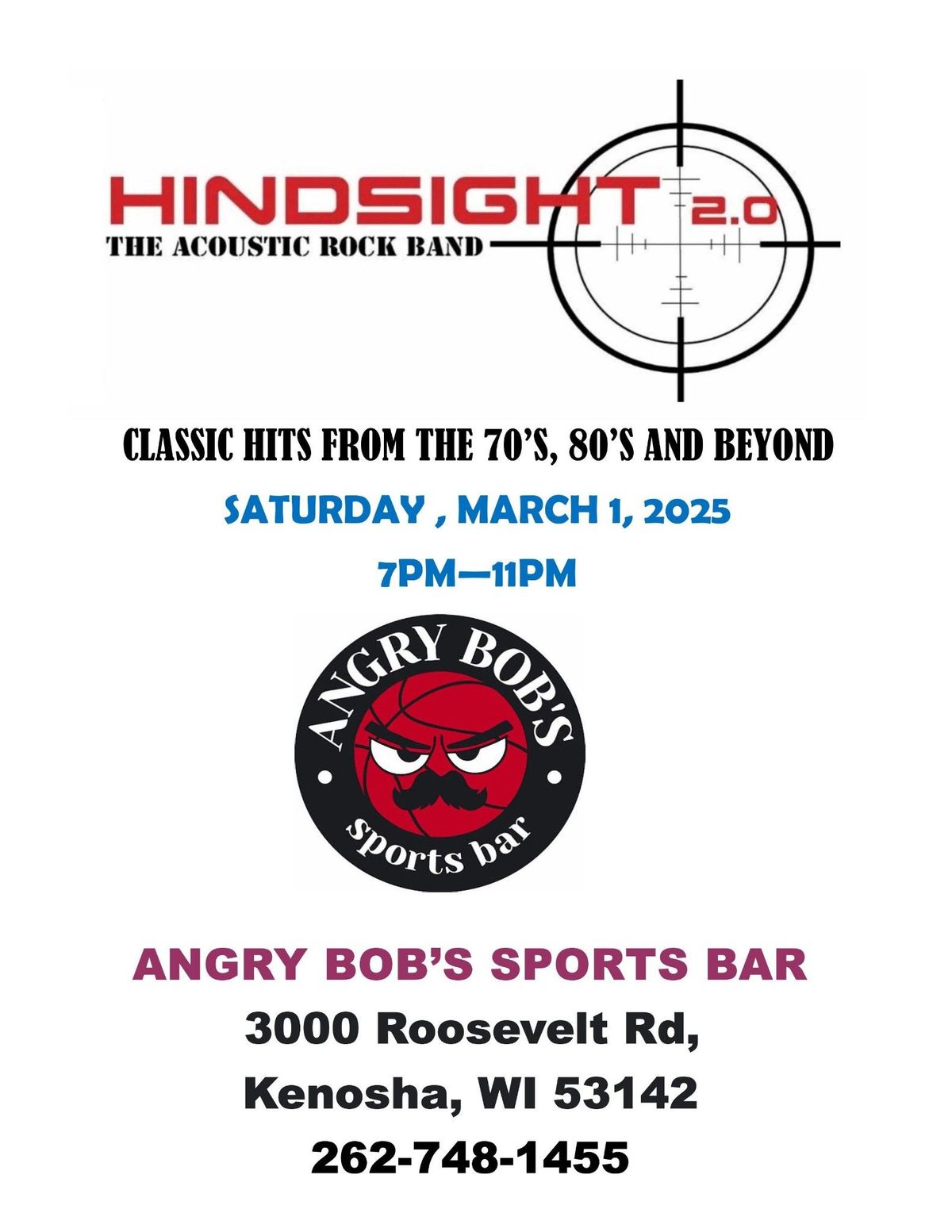 Hindsight rocks Angry Bob's Sports Bar