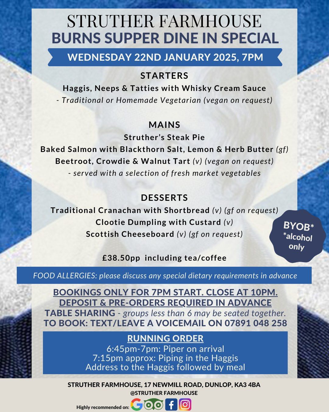 Burns Supper Dine In Special 2025