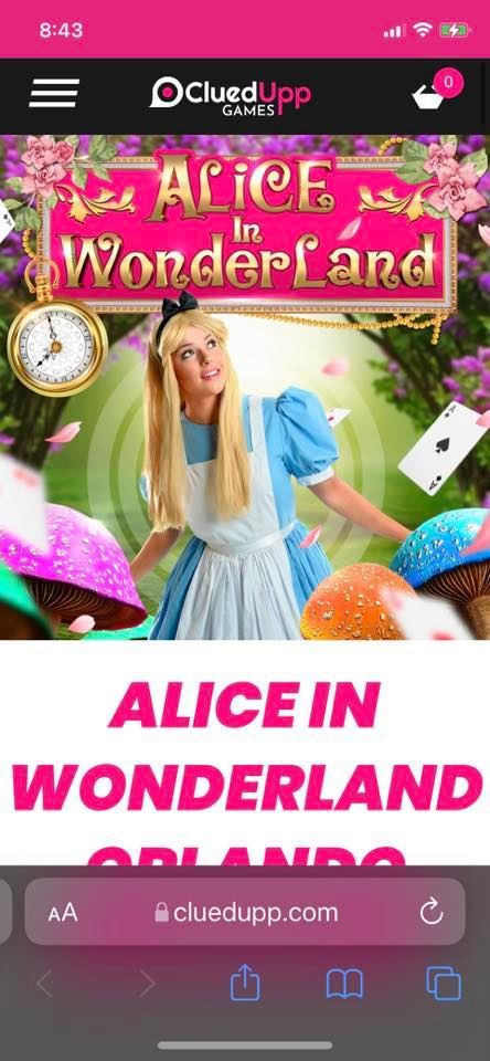 Alice in wonderland escape room