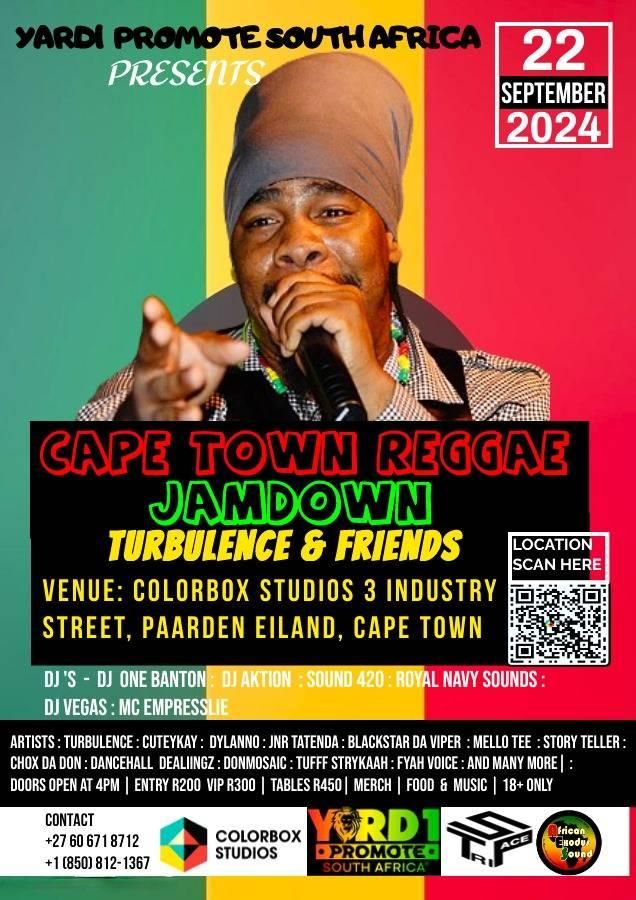 Cape Town Reggae with Turbulence and friends show 