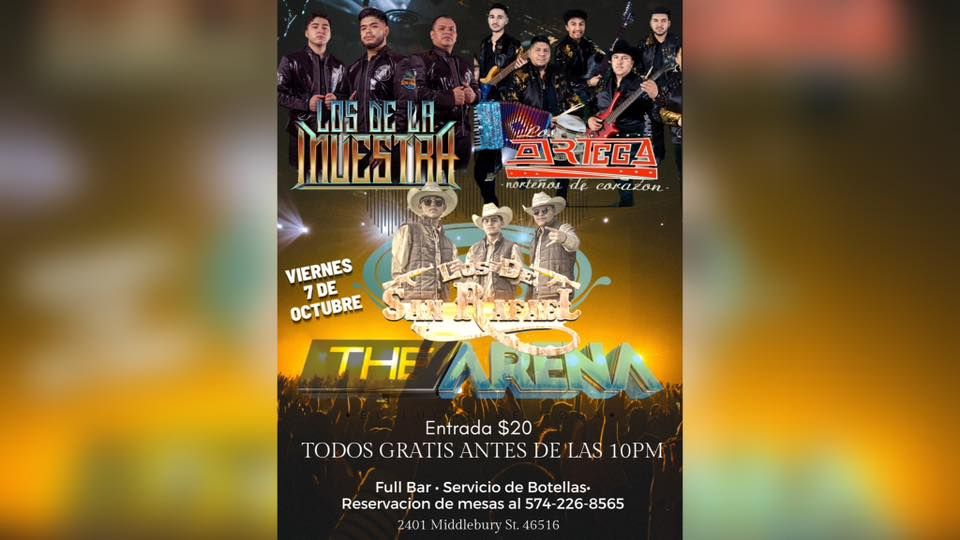 Los Mejores Grupos en El Mejor Lugar, The Arena, Elkhart, 7 October to