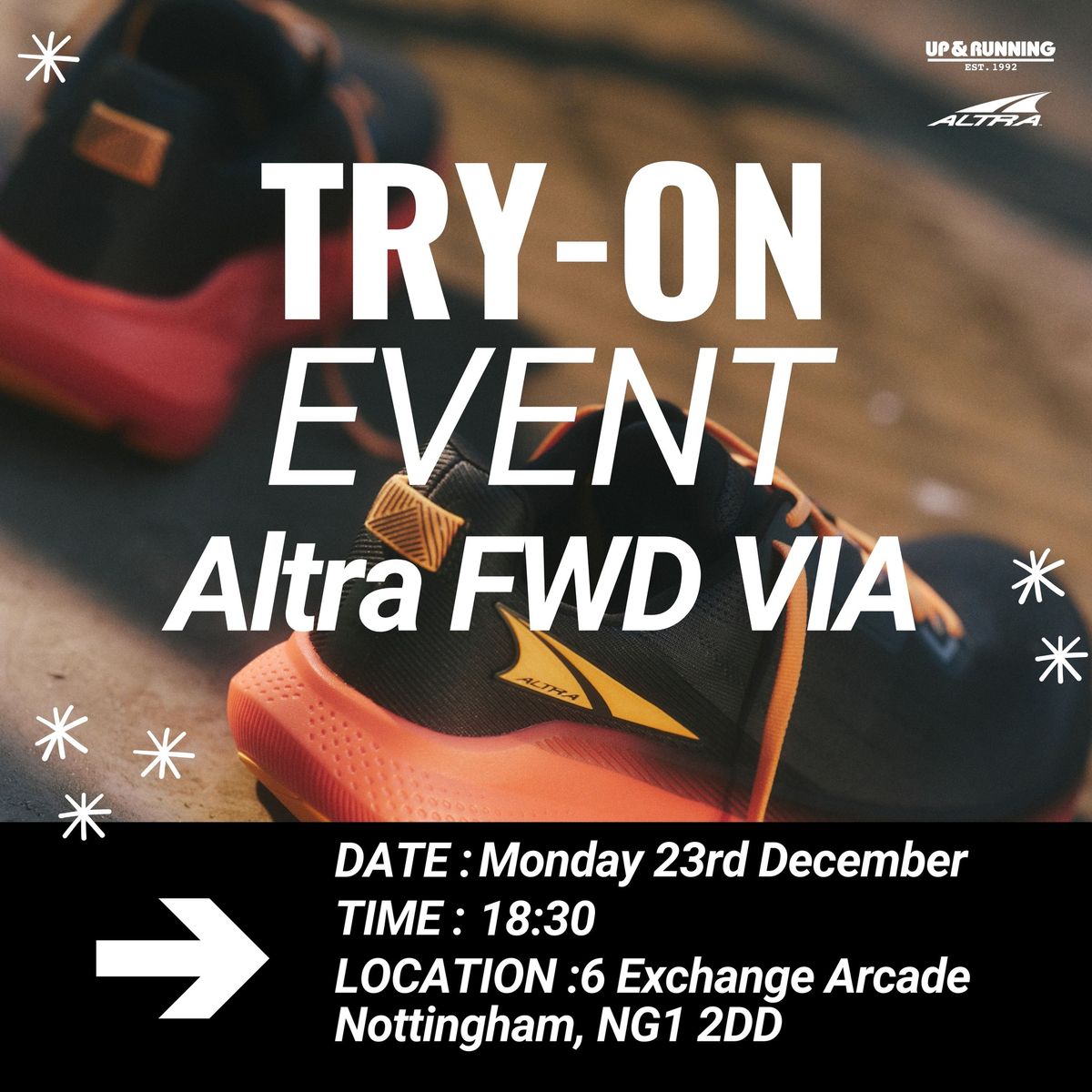 Christmas SRG X Altra try-on night