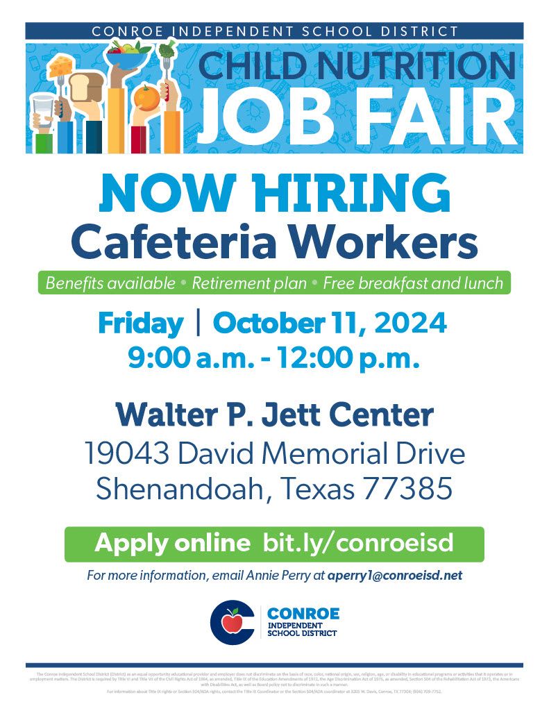 Conroe ISD Child Nutrition Job Fair