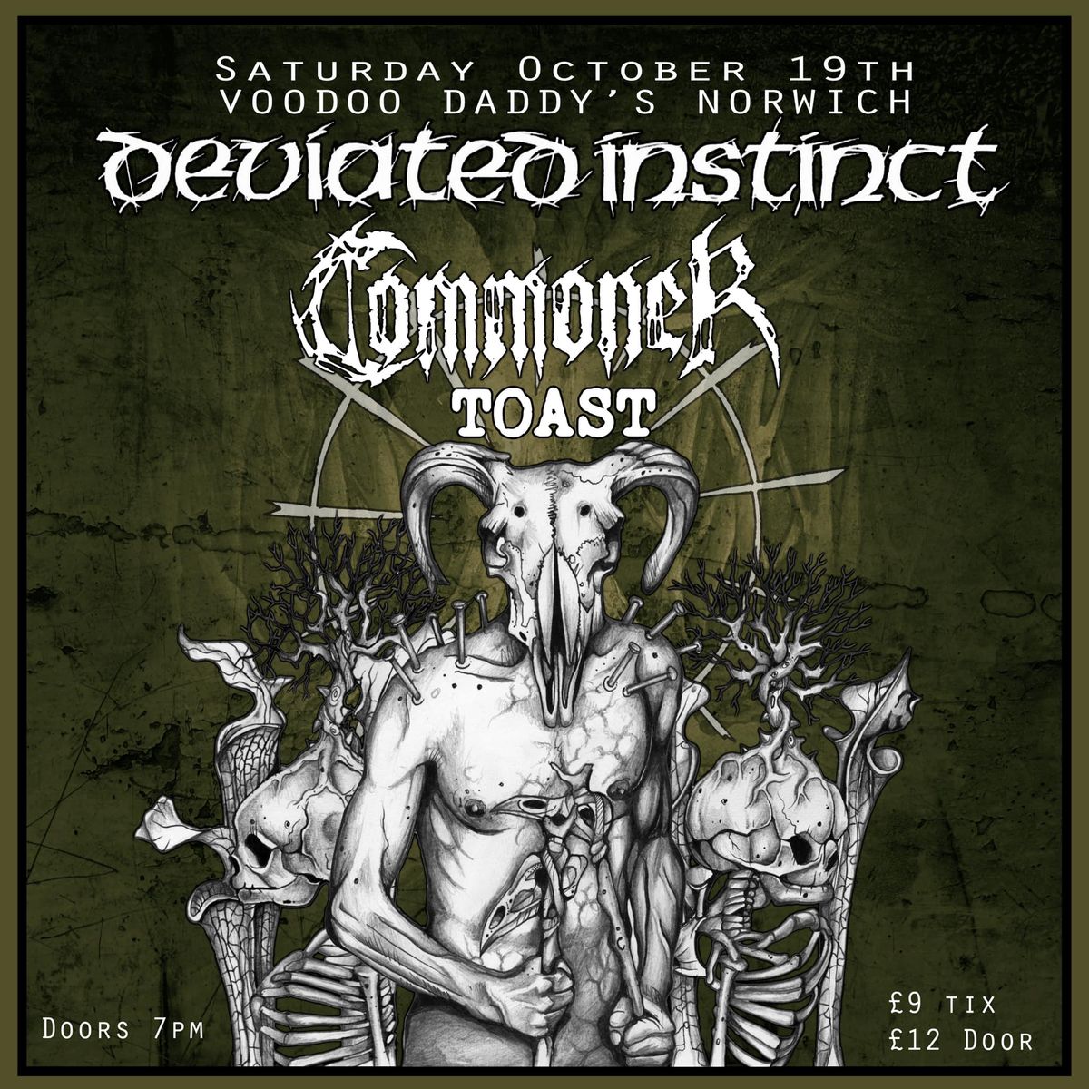 Deviated Instinct \/ Commoner \/ Toast LIVE at Voodoo Daddies Norwich