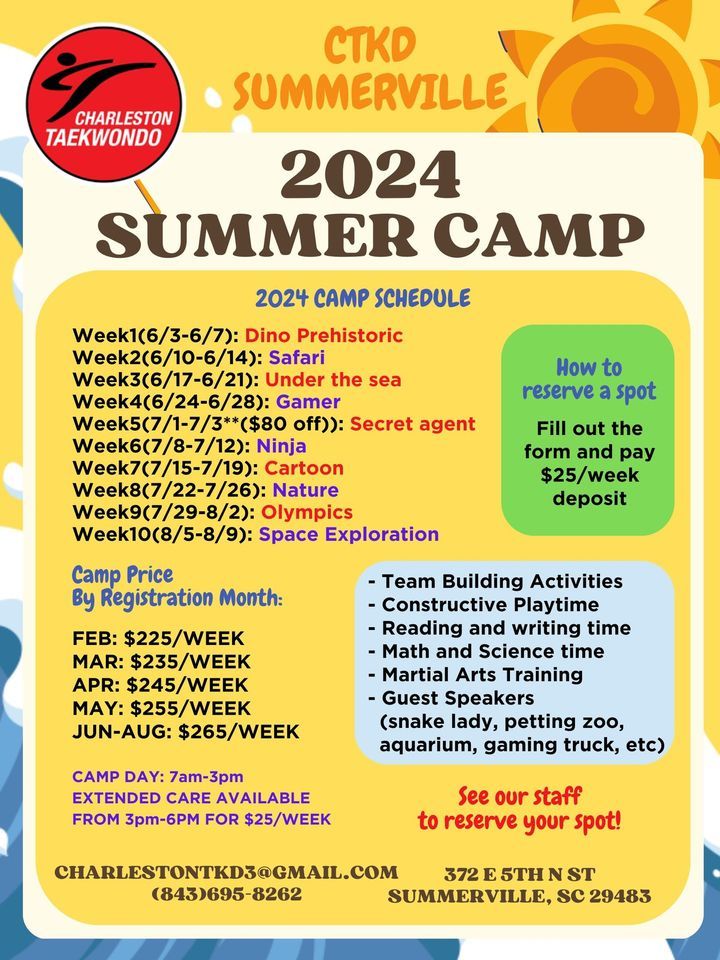 CTKD Summerville 2024 Summer camp 