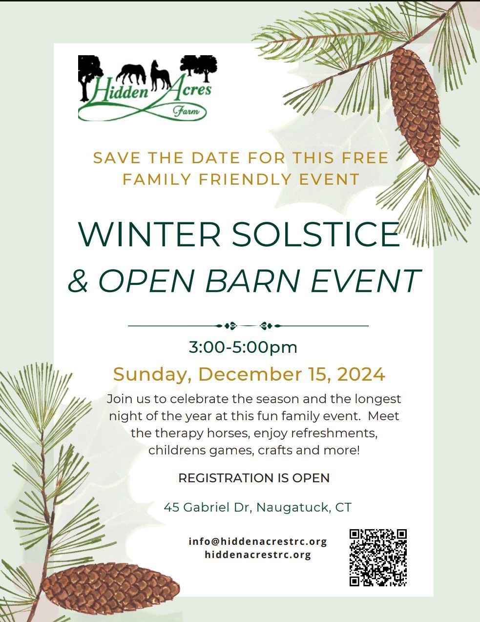 Winter Solstice & Open Barn 