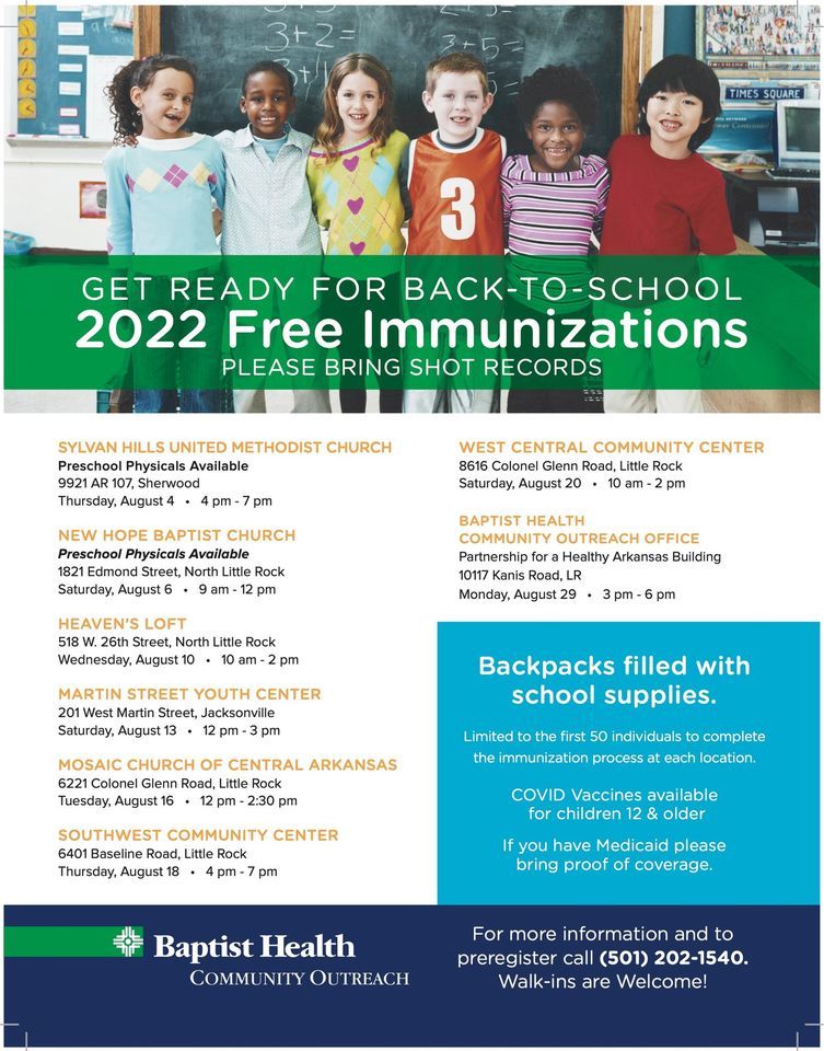 2022 Immunization Clinic - Baptist Health Community Outreach Office