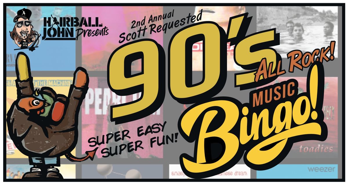 Thanksgiving Eve 90's ALL ROCK! Music Bingo at Brinstar