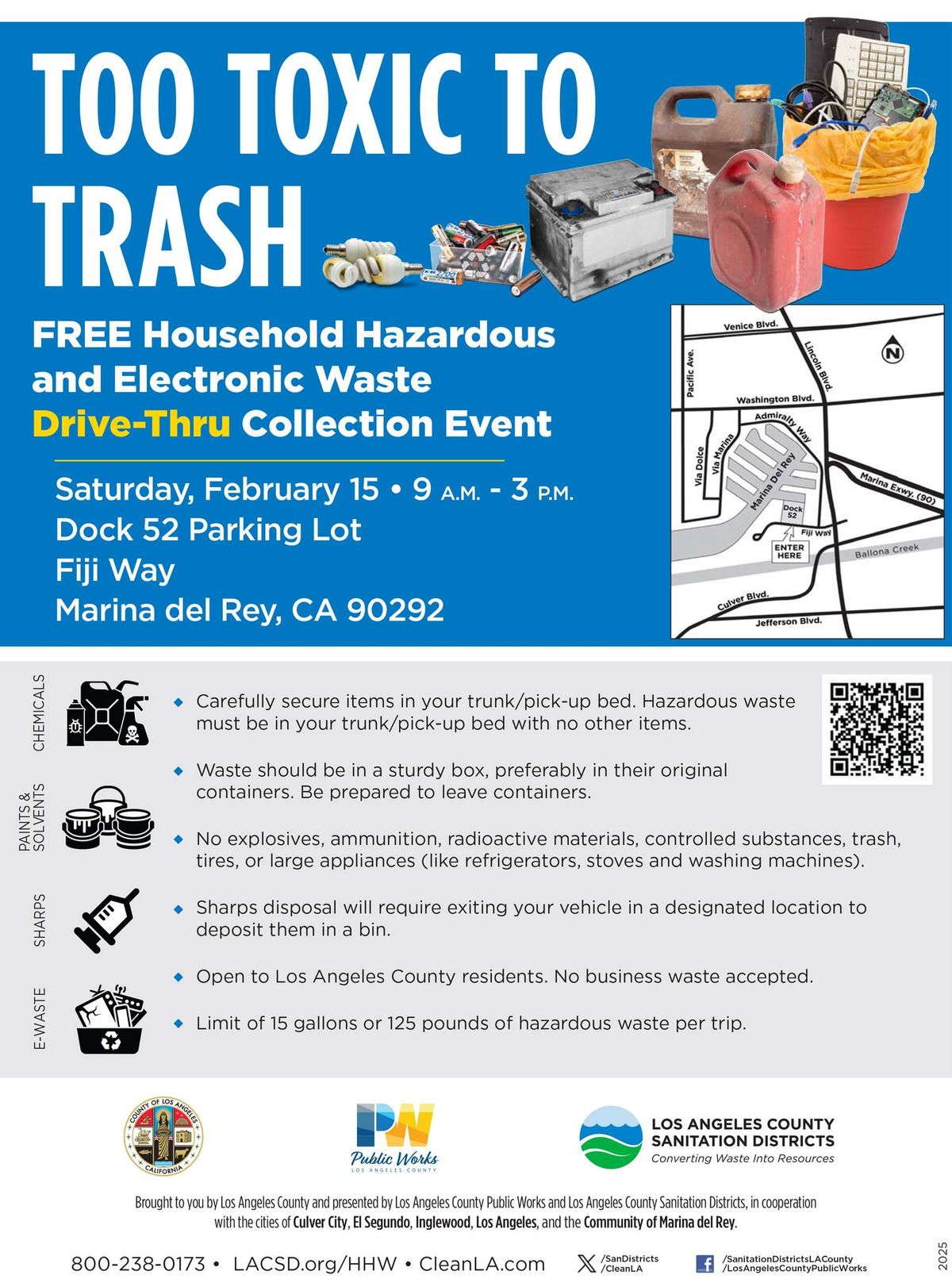 Free Household Hazardous Waste Collection Event in Marina del Rey 