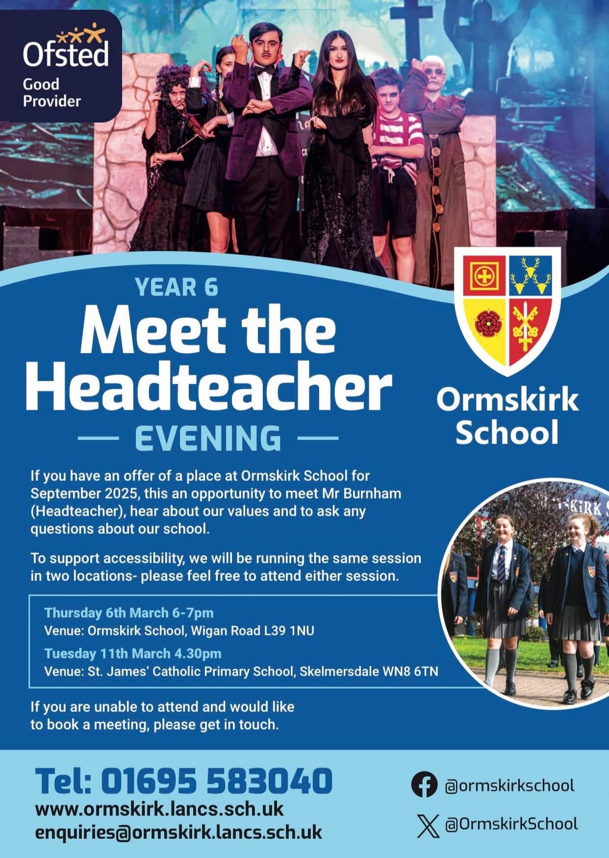 Meet the Headteacher (Year 6 Transition) Skelmersdale Venue