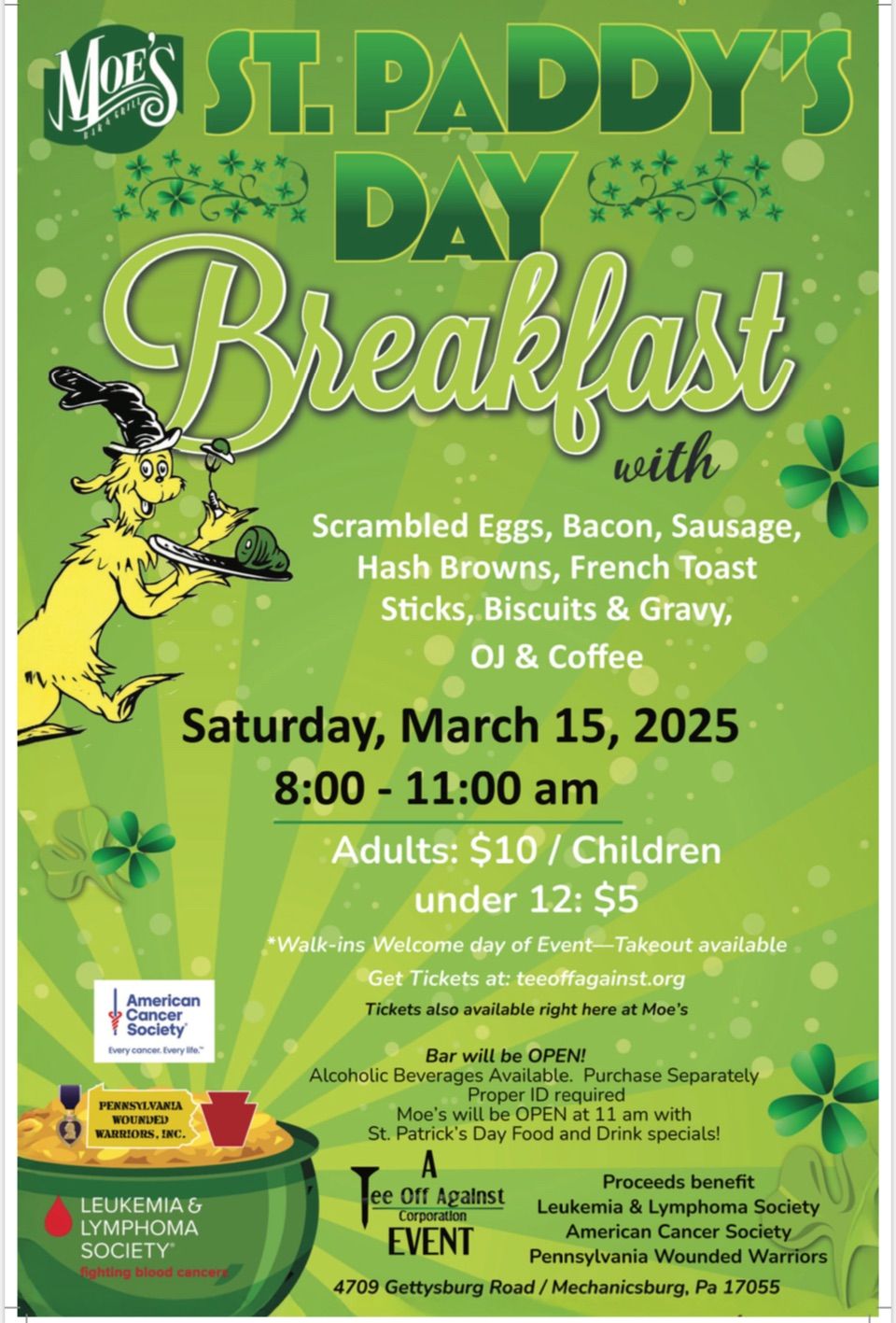 Tee Off Against St Paddy\u2019s Day Breakfast