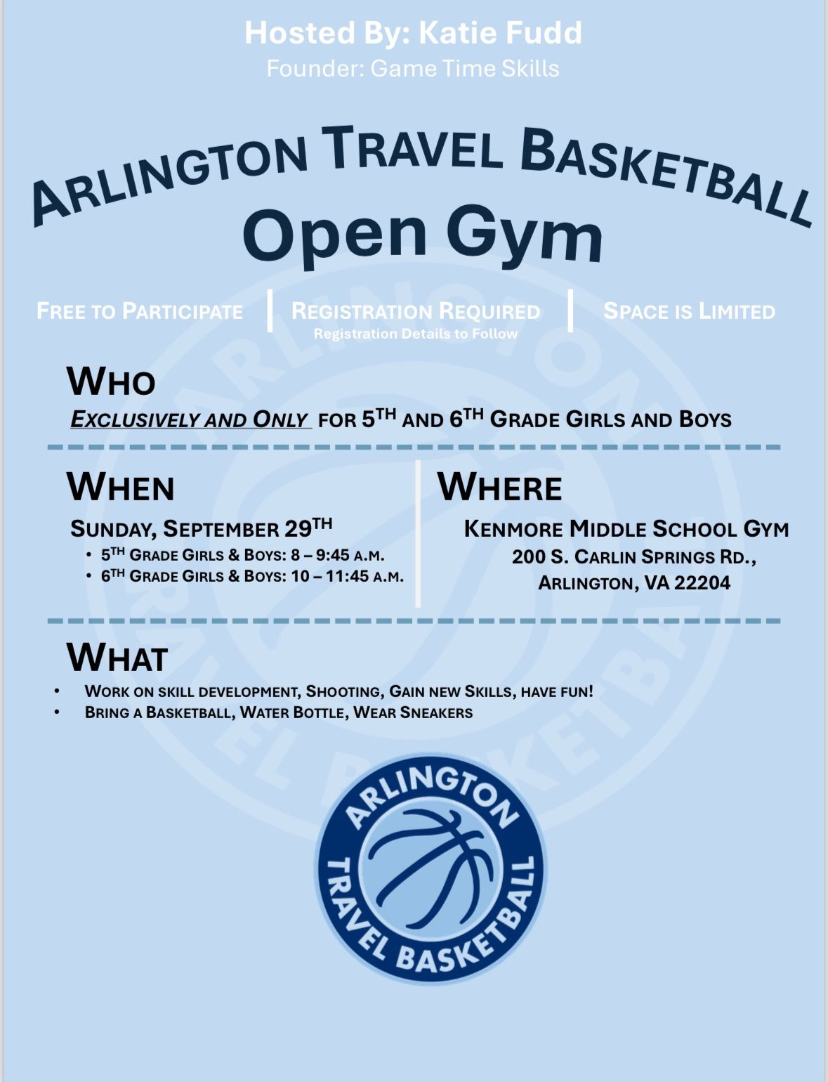 Arlington Travel Basketball: Open Gym