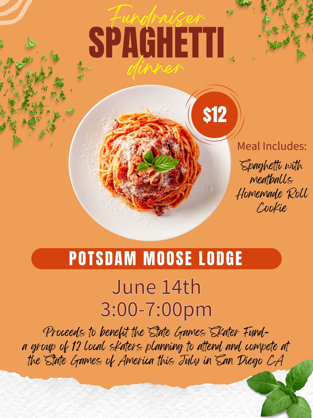 Spaghetti Dinner - Potsdam Moose Lodge