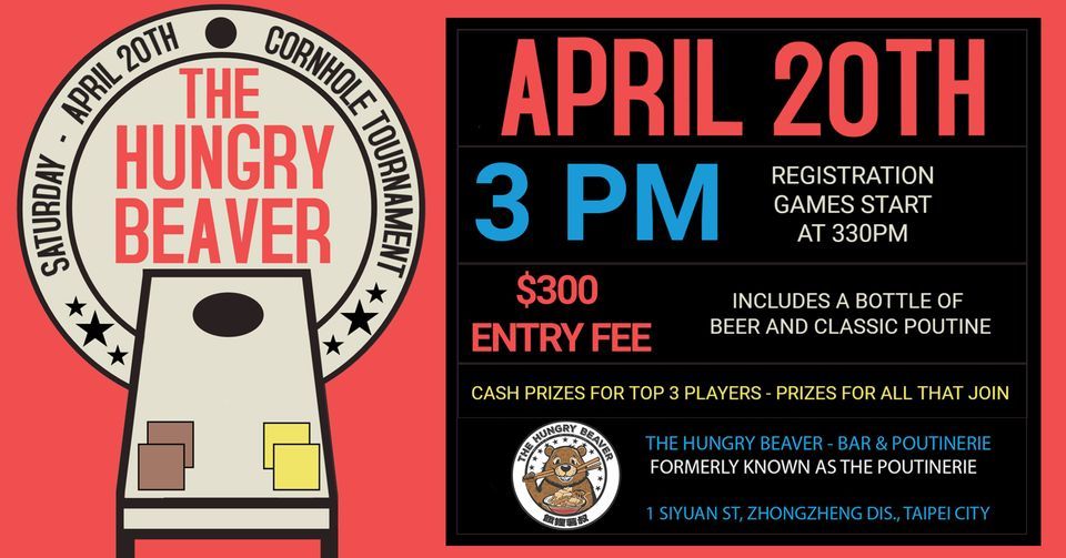 The Hungry Beaver's April Cornhole Tournament 