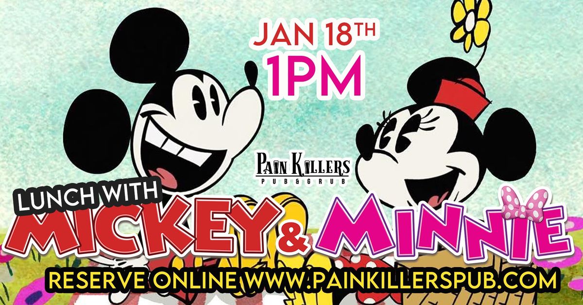 LUNCH WITH MICKEY AND MINNIE MOUSE AT PAINKILLERS PUB