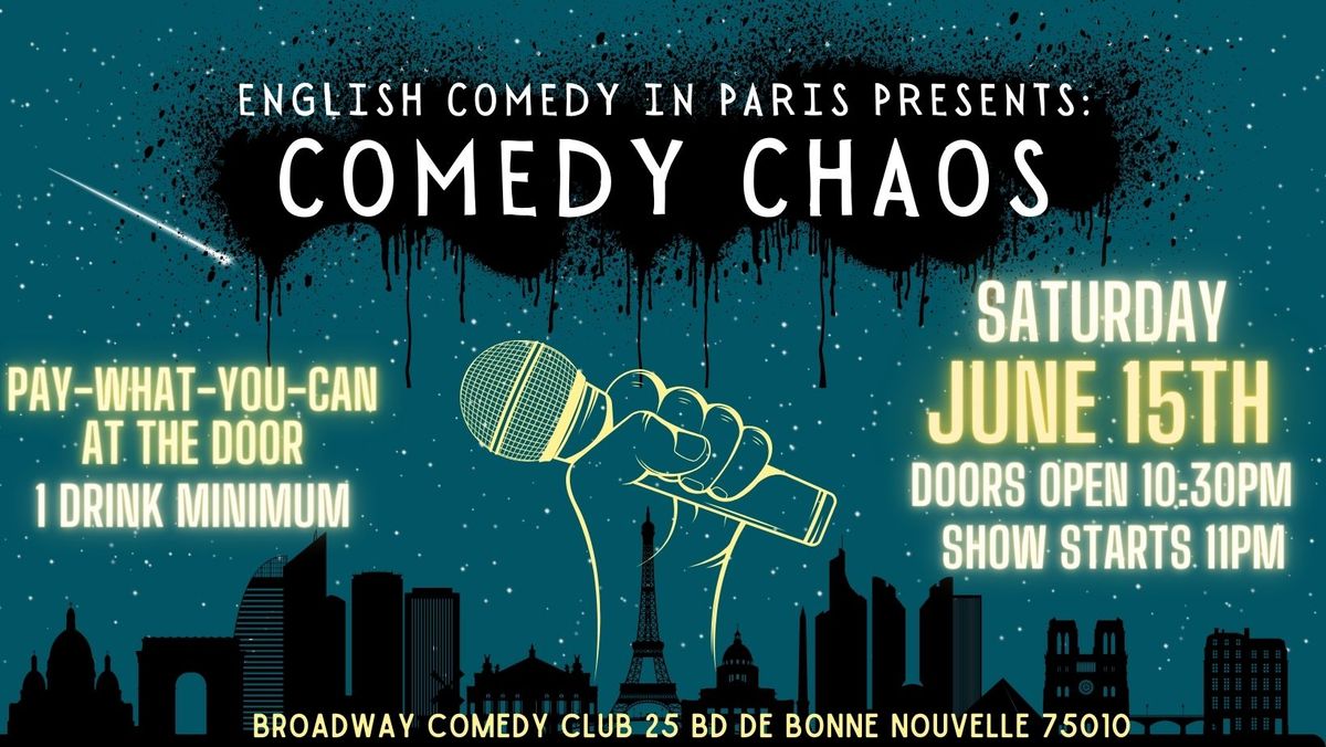 English Comedy in Paris: Comedy Chaos - June 15th