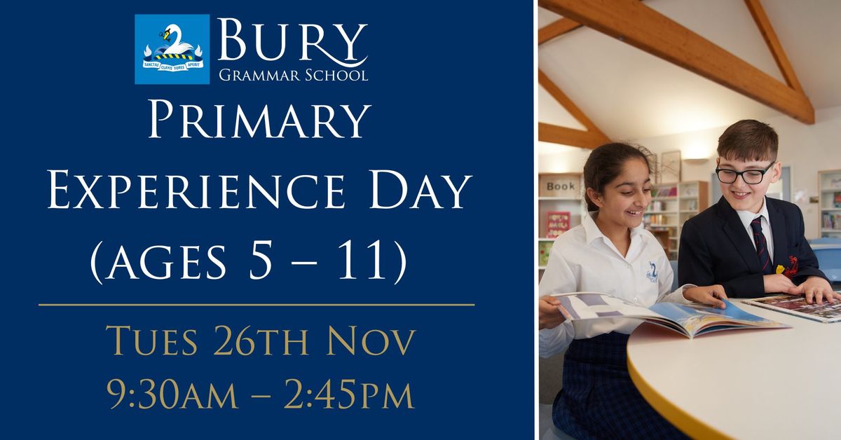 Primary Experience Day (ages 5 - 11)