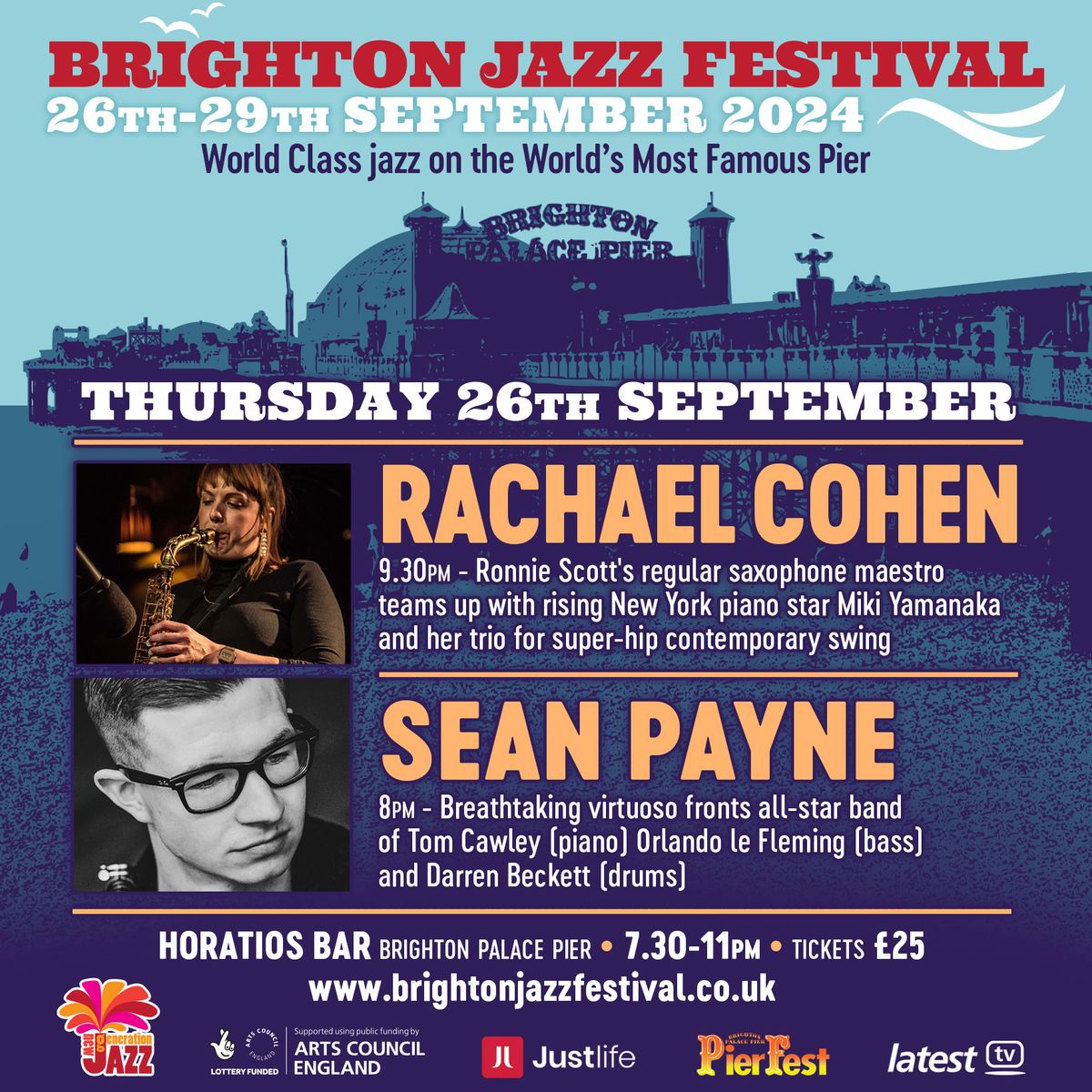 Brighton Jazz Festival presents: Rachael Cohen with the Miki Yamanaka Trio + Sean Payne Quartet