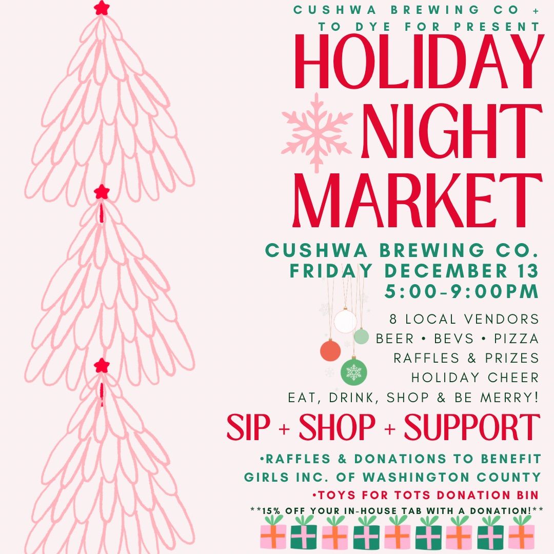 SIP + SHOP + SUPPORT \ud83c\udf84Holiday Night Market\ud83c\udf84