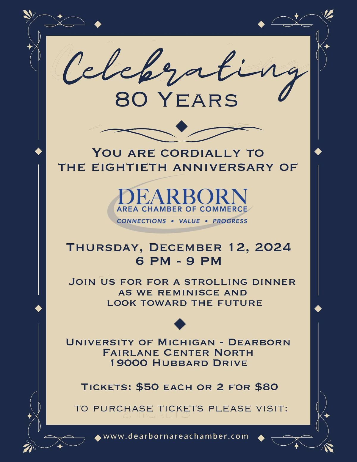 Dearborn Area Chamber of Commerce 80th Anniversary Celebration