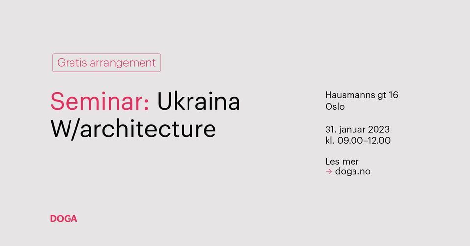 Seminar: W\/architecture