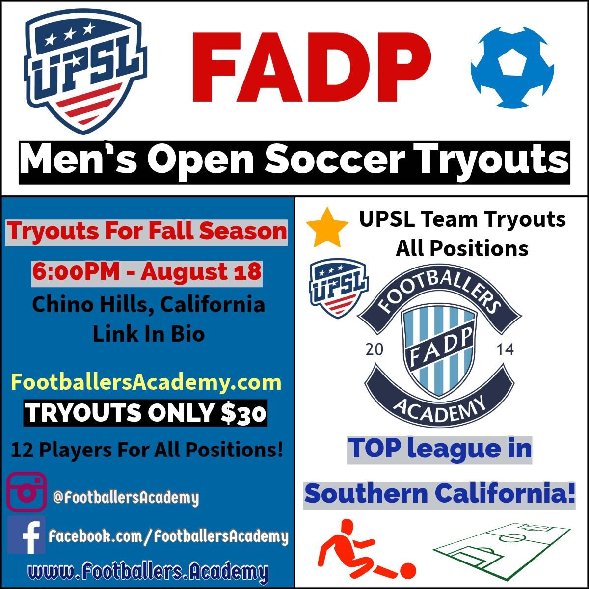 FADP - Men's Soccer Tryouts