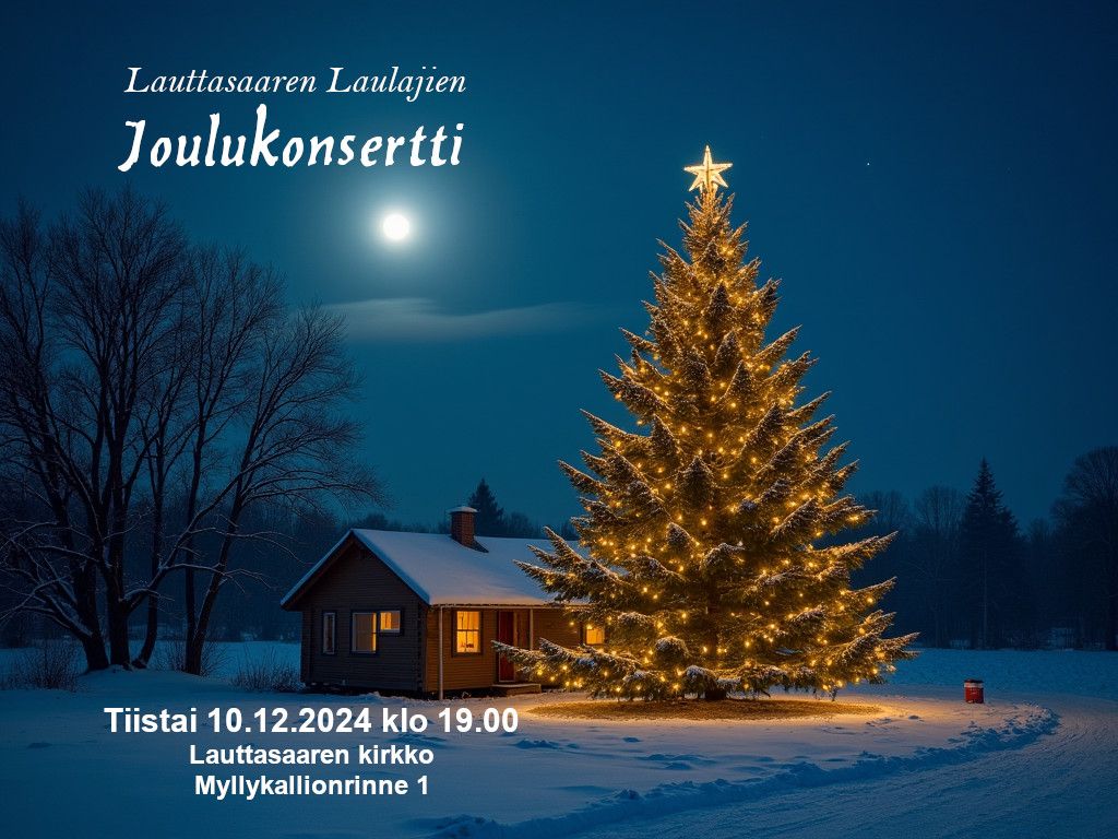 Lauttasaaren Laulajien joulukonsertti 10.12.2024 klo 19.00