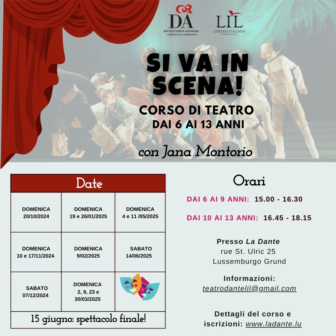 Corso di teatro dai 10 ai 13 anni