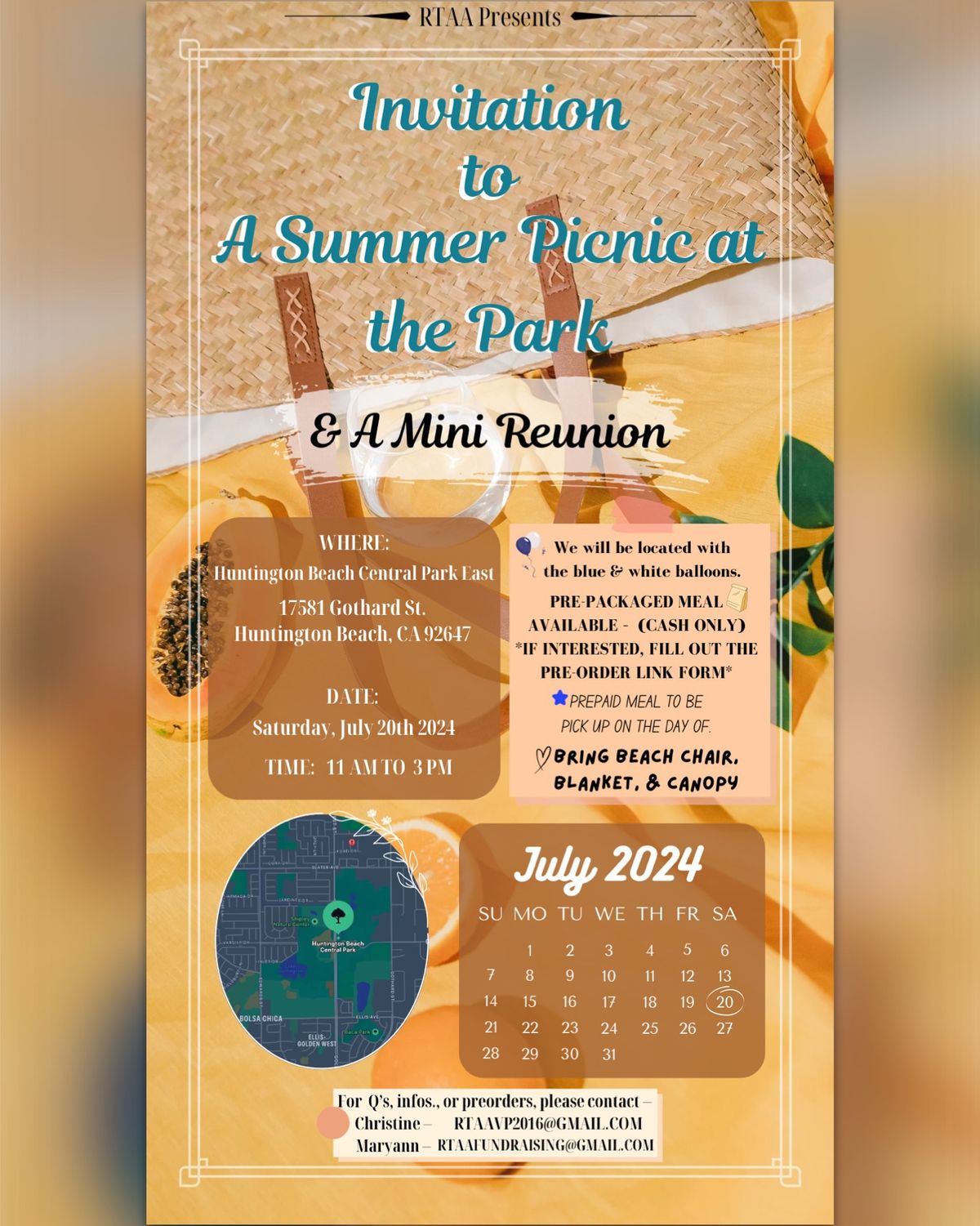 RTAA Summer Picnic & Mini-Reunion