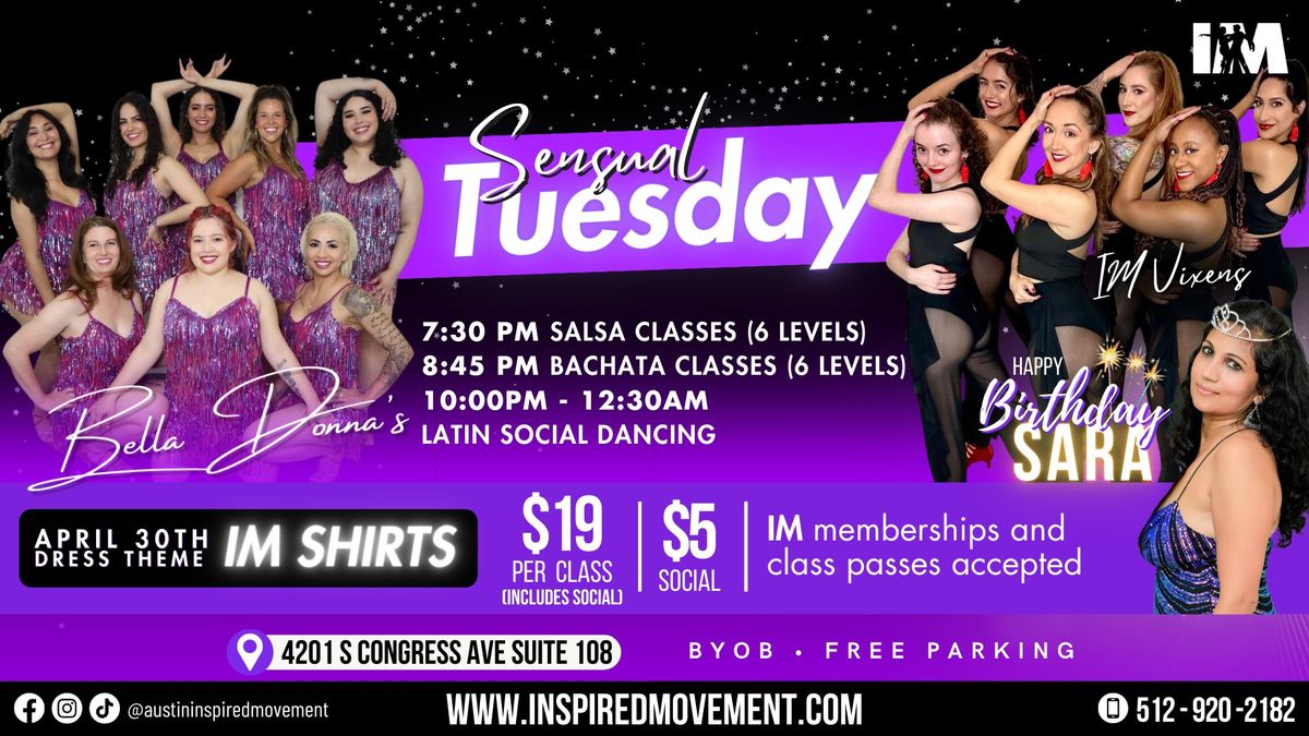\u2728 Sensual Tuesdays - Salsa Classes, Bachata Classes, Latin Dance Social 