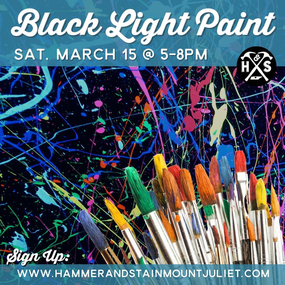 GLOW PAINT NIGHT! Black Light in the Splatter Den!