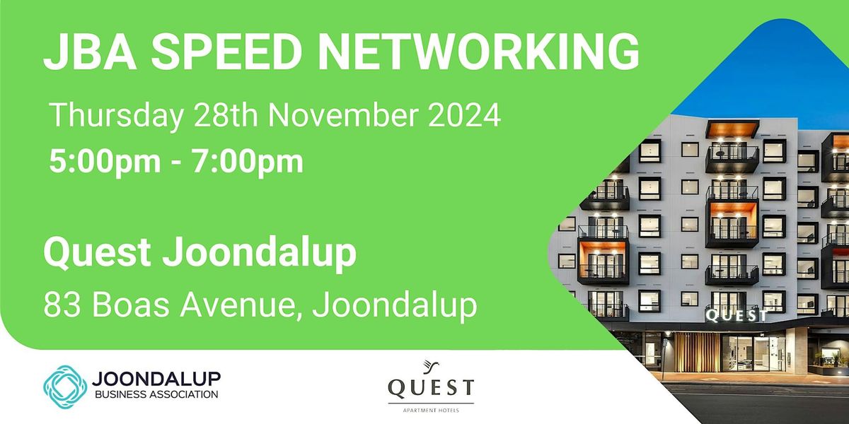 JBA Speed Networking at Quest Joondalup