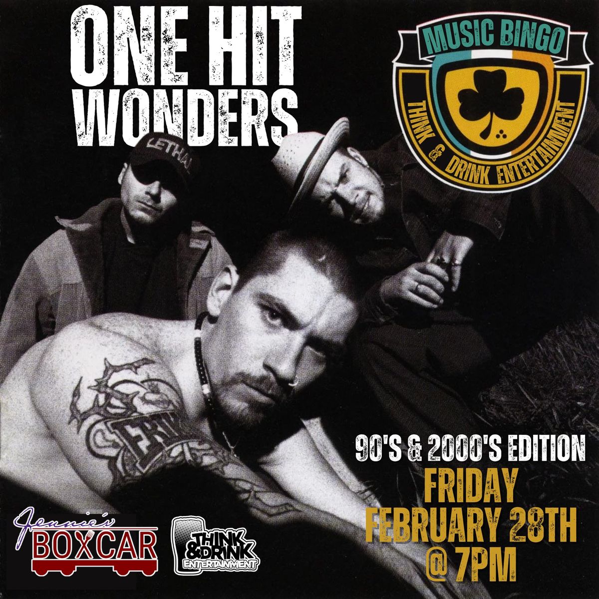 One Hit Wonders Music Bingo (90's & 2000's) @ Jennie's Boxcar (East Moline, IL) \/ Fri Feb 28th @ 7pm