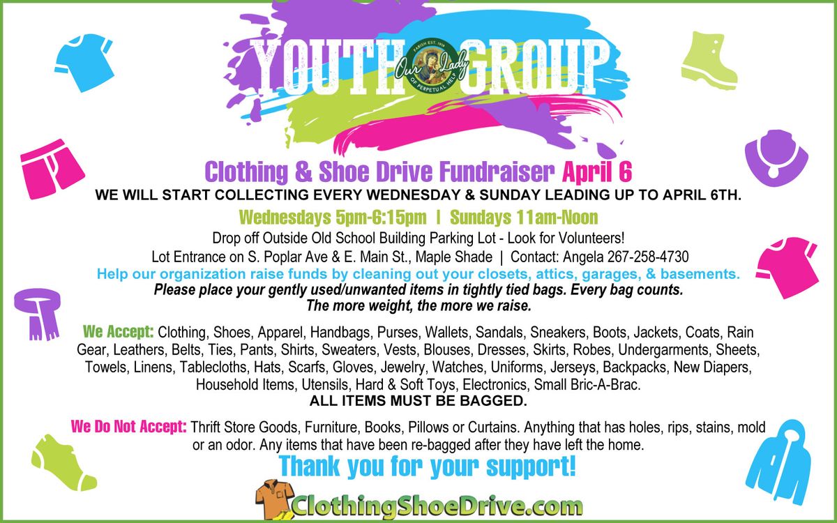 Youth Group Clothing & Shoe Drive