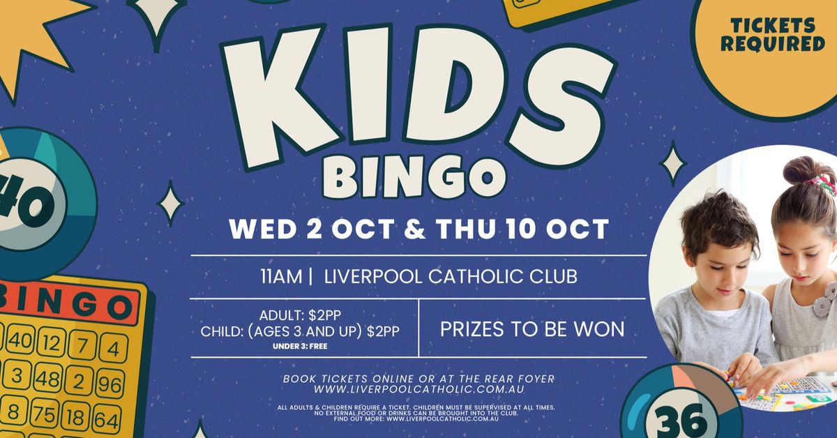 Kids Bingo at Liverpool Catholic Club