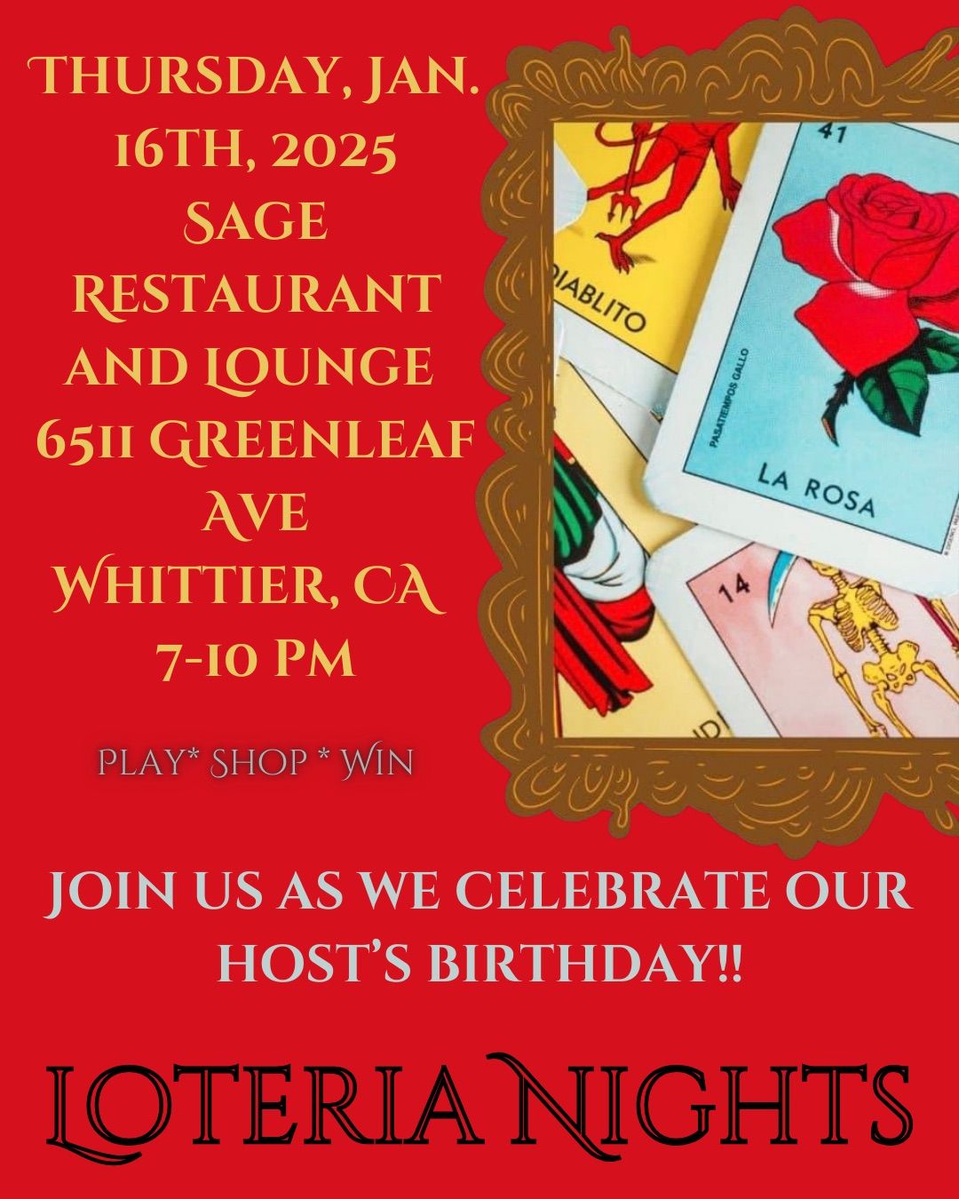 Loteria Nights at Sage Whittier 