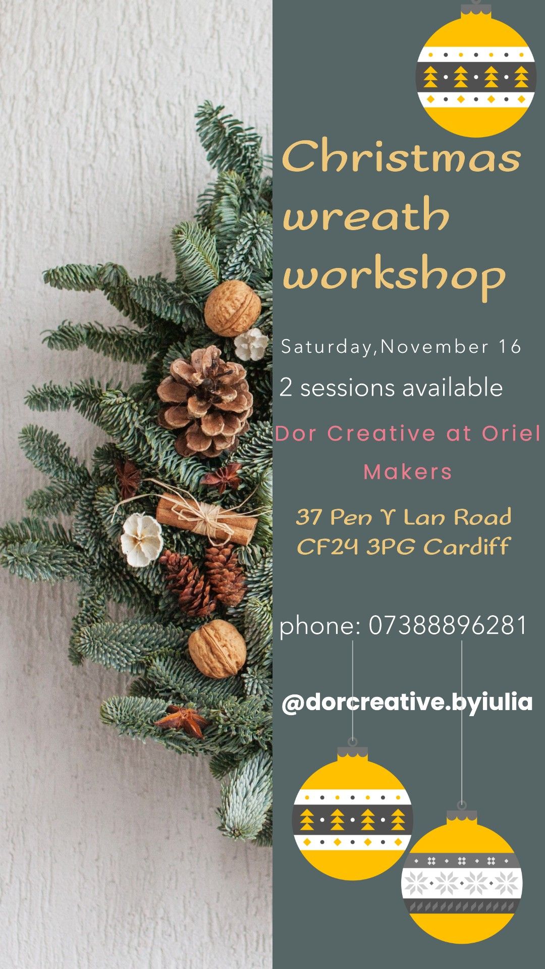 Festive wreath workshop 