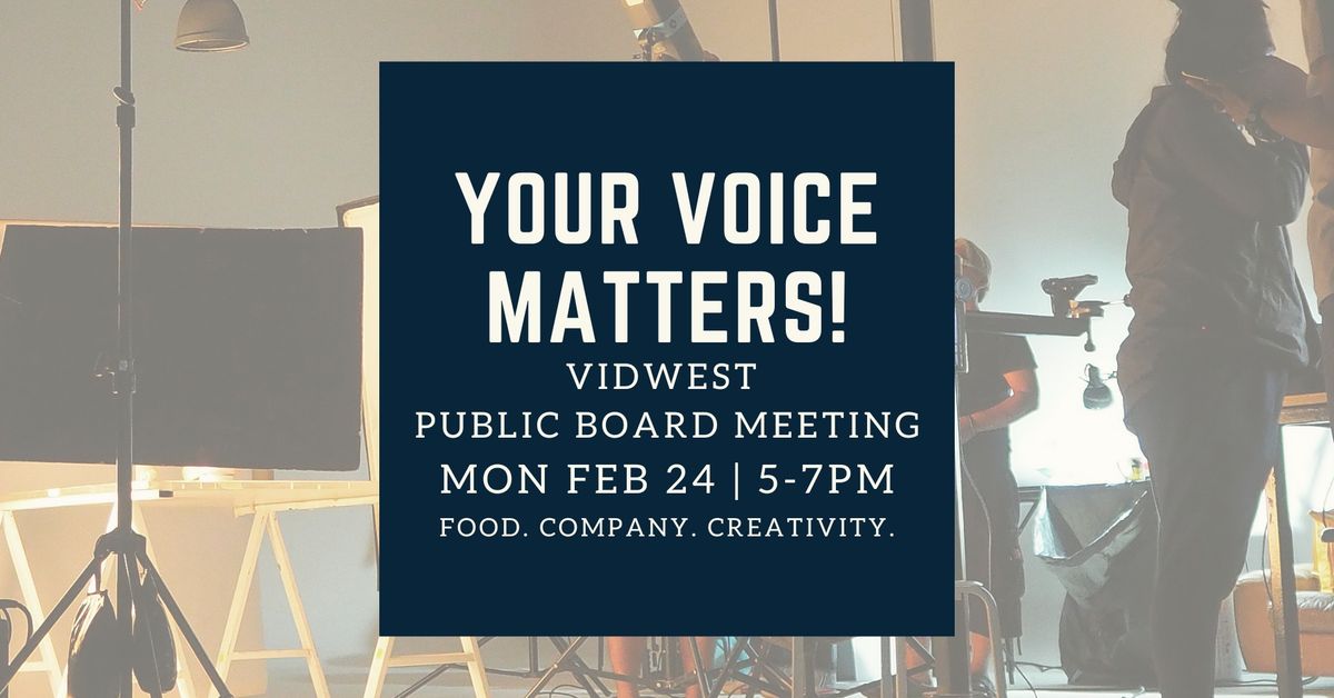 Vidwest Public Board Meeting 