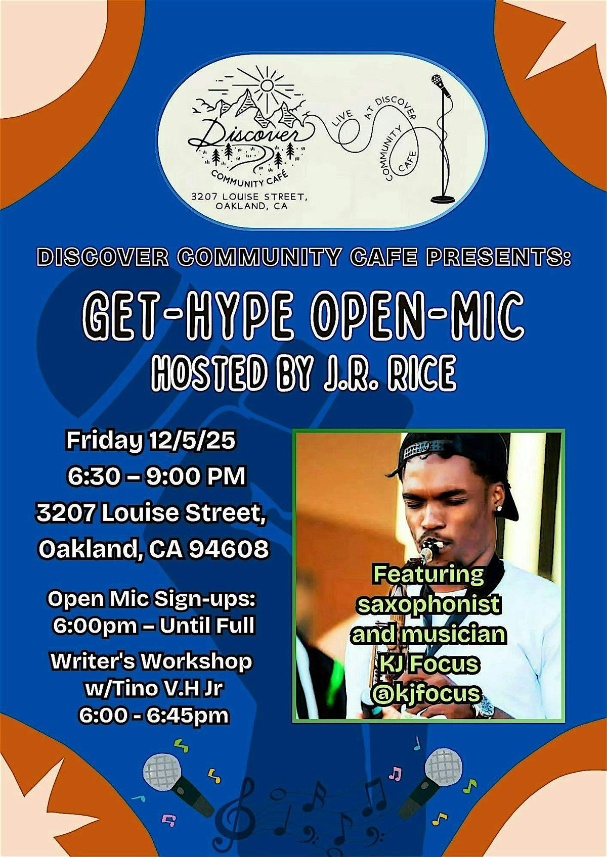 Discover Community Cafe Presents Get-Hype Open-Mic