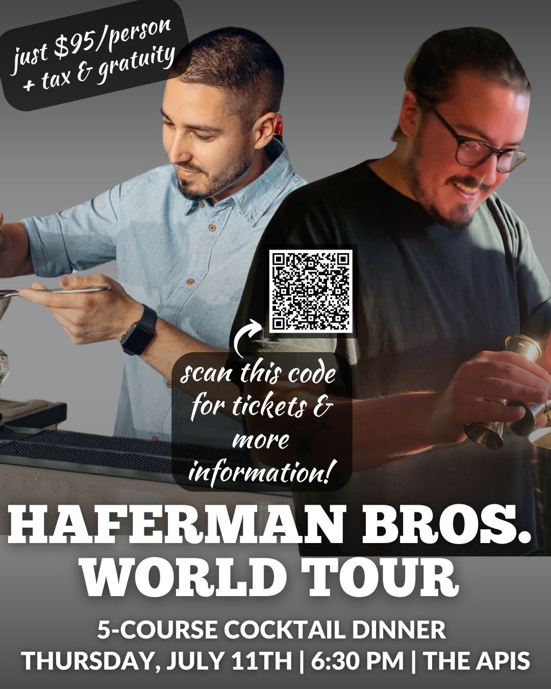 Haferman Bros. World Tour - Cocktail Dinner at The Apis feat. Justin & Trevor