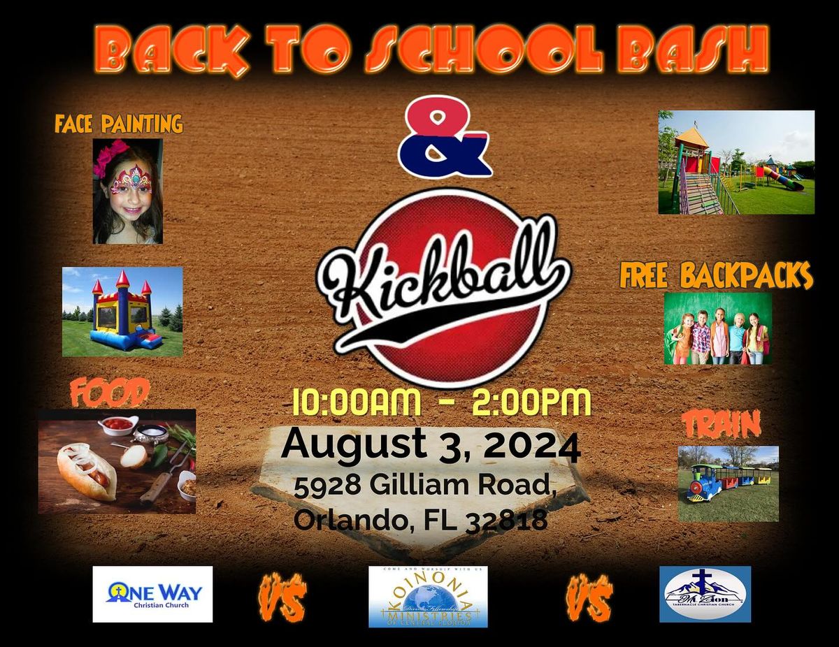 Back to School Bash and Kick Ball Game 