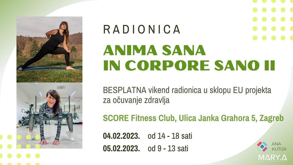 Radionica - ANIMA SANA IN CORPORE SANO II