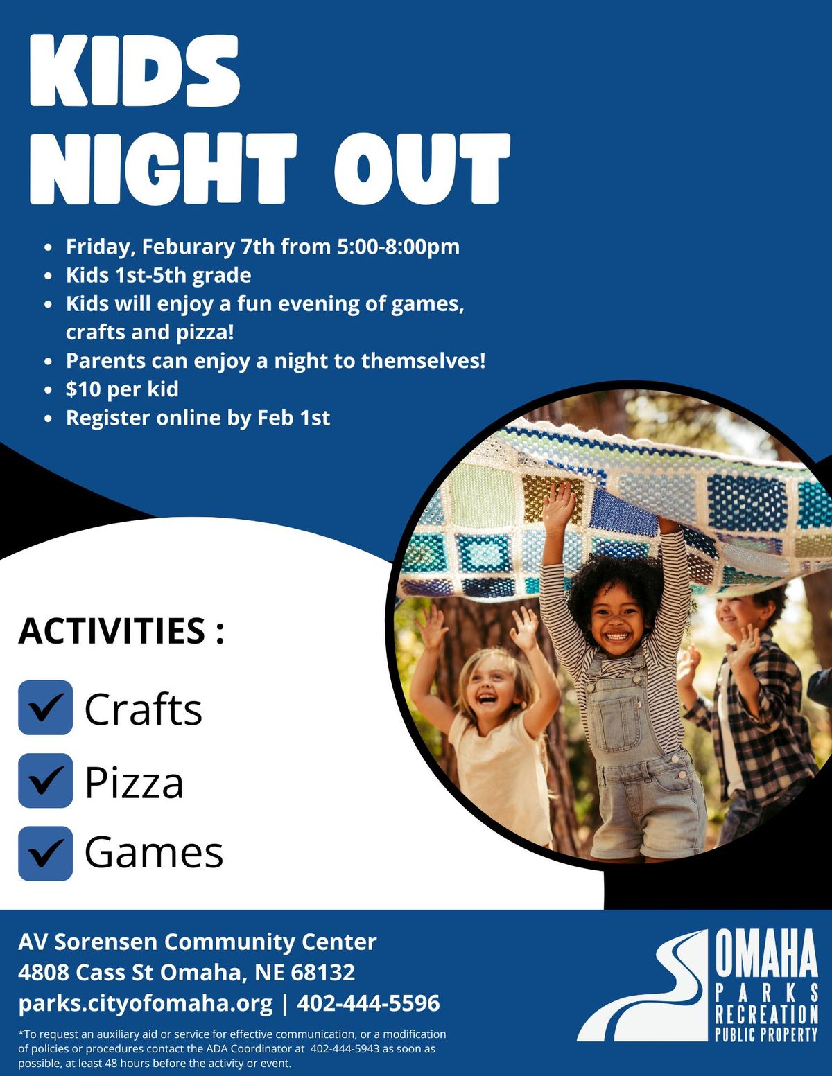 Kids Night Out-AV Sorensen Community Center