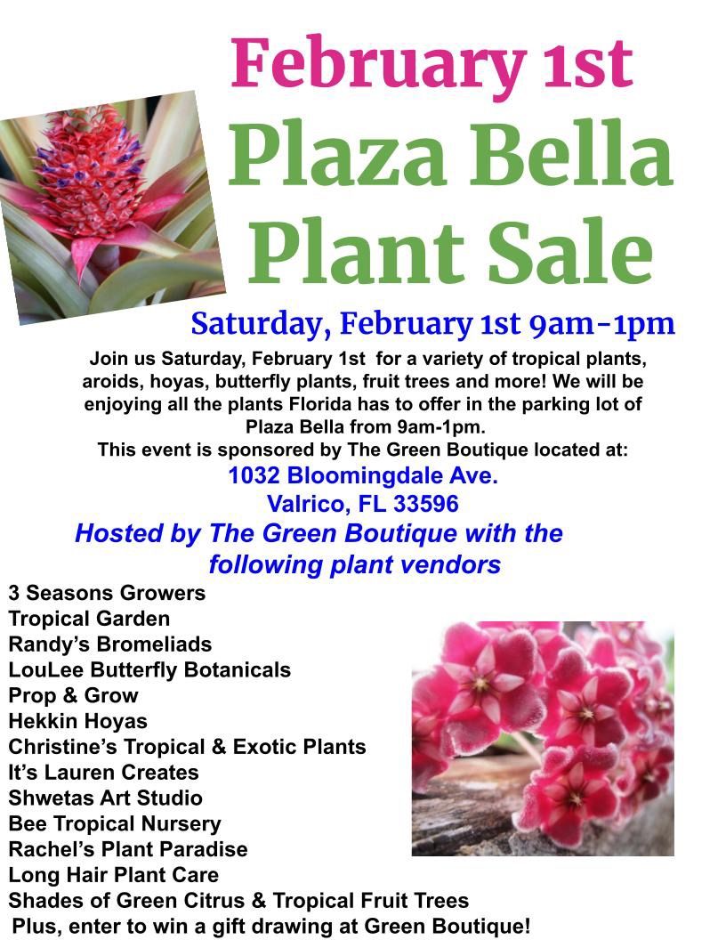 Plaza Bella Plant Sale