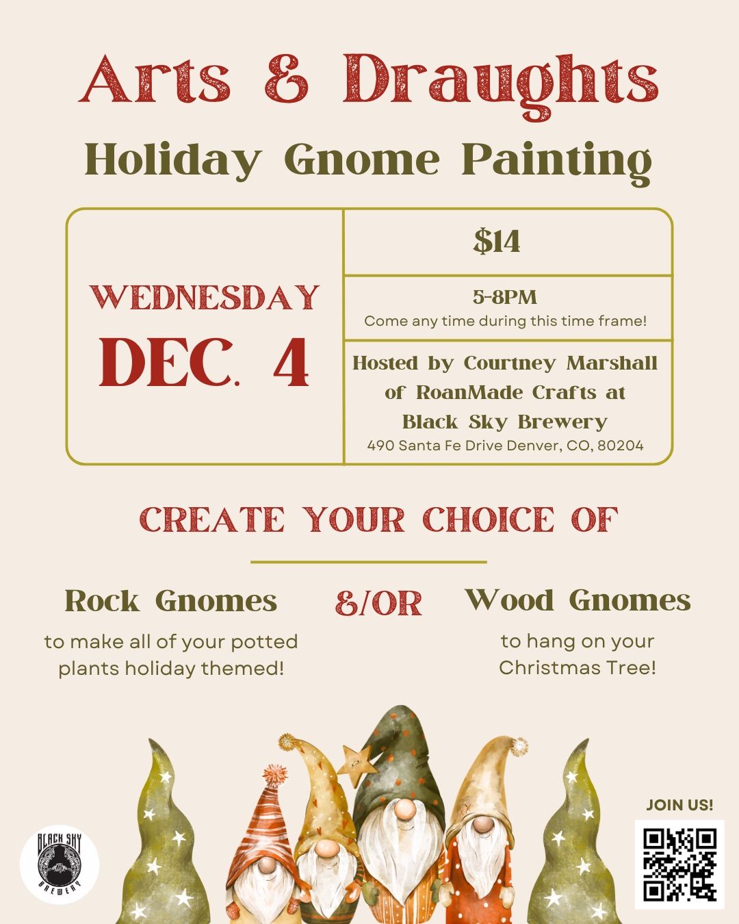 Arts & Draughts Holiday Gnome Painting