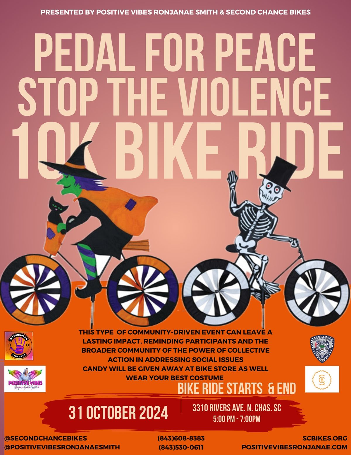 Pedal For Peace Stop The Violence 10k Bike Ride