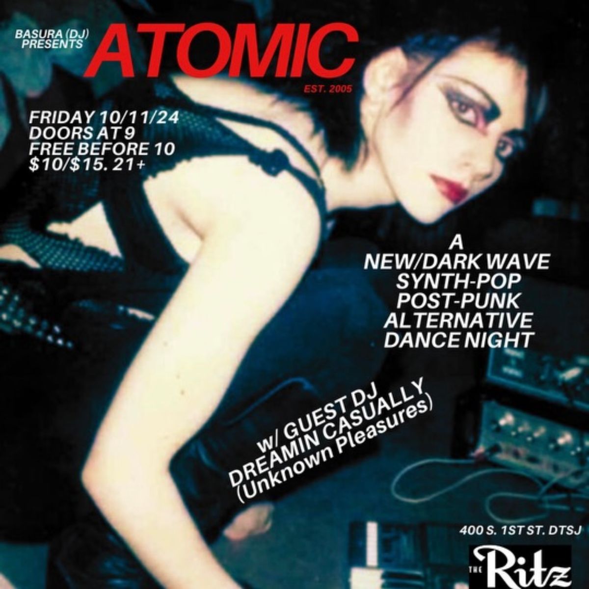 ATOMIC: NEW\/DARKWAVE, SYNTH-POP, POST-PUNK DANCE NIGHT - The Ritz